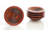 香川漆器【(株)漆器のまつだ】4.0　茶托　讃岐コマ(5枚組)