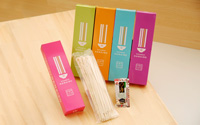 【(株) 藤井製麺】うどんBOX HANAIRO5色セット うどん120g×5、つゆ15ml×5